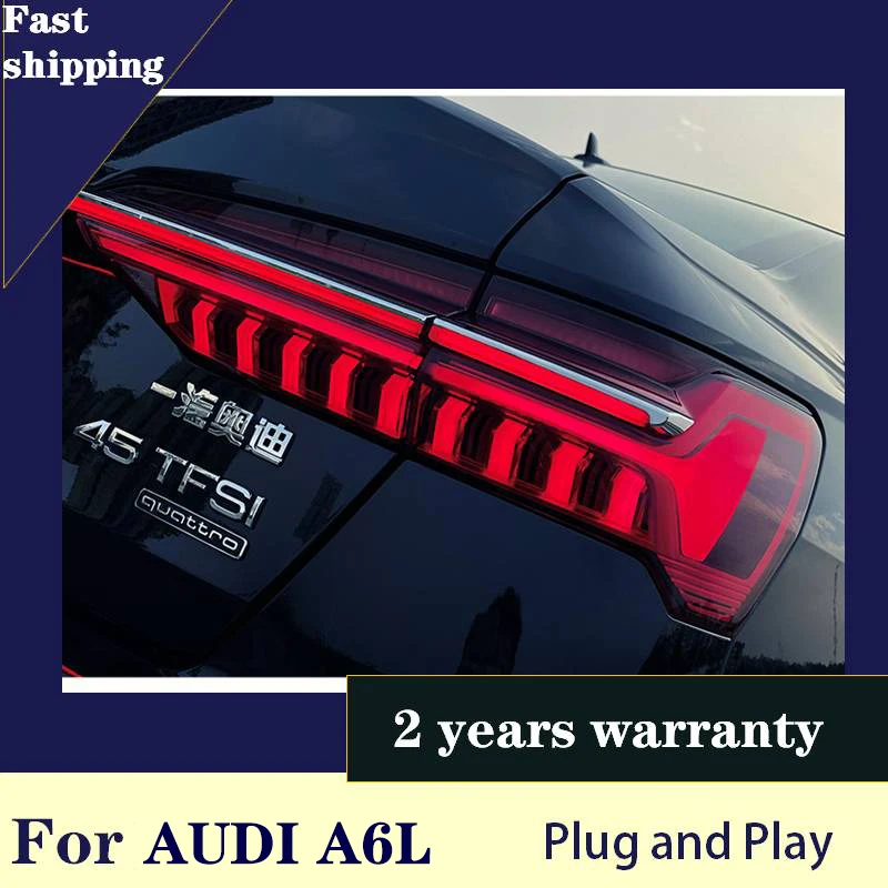 

For 2019-2021 Audi A6L Modified Through Taillight C8 Decorative Accessories A6 Running Water taillight Assembly Streamer Light