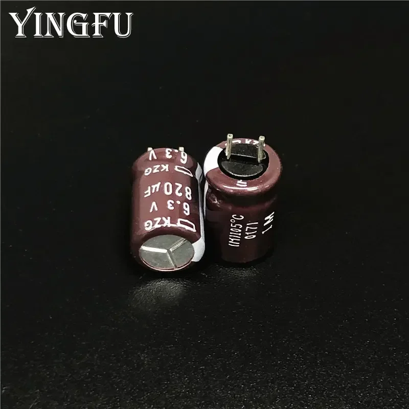 Electrolytic capacitor aluminum electrolytic capacitor 10Pcs/100Pcs Nippon Chemi-con NCC KZG 8x12mm Super Low ESR 6.3V820uF Motherboard Aluminum Electrolytic Capacitor