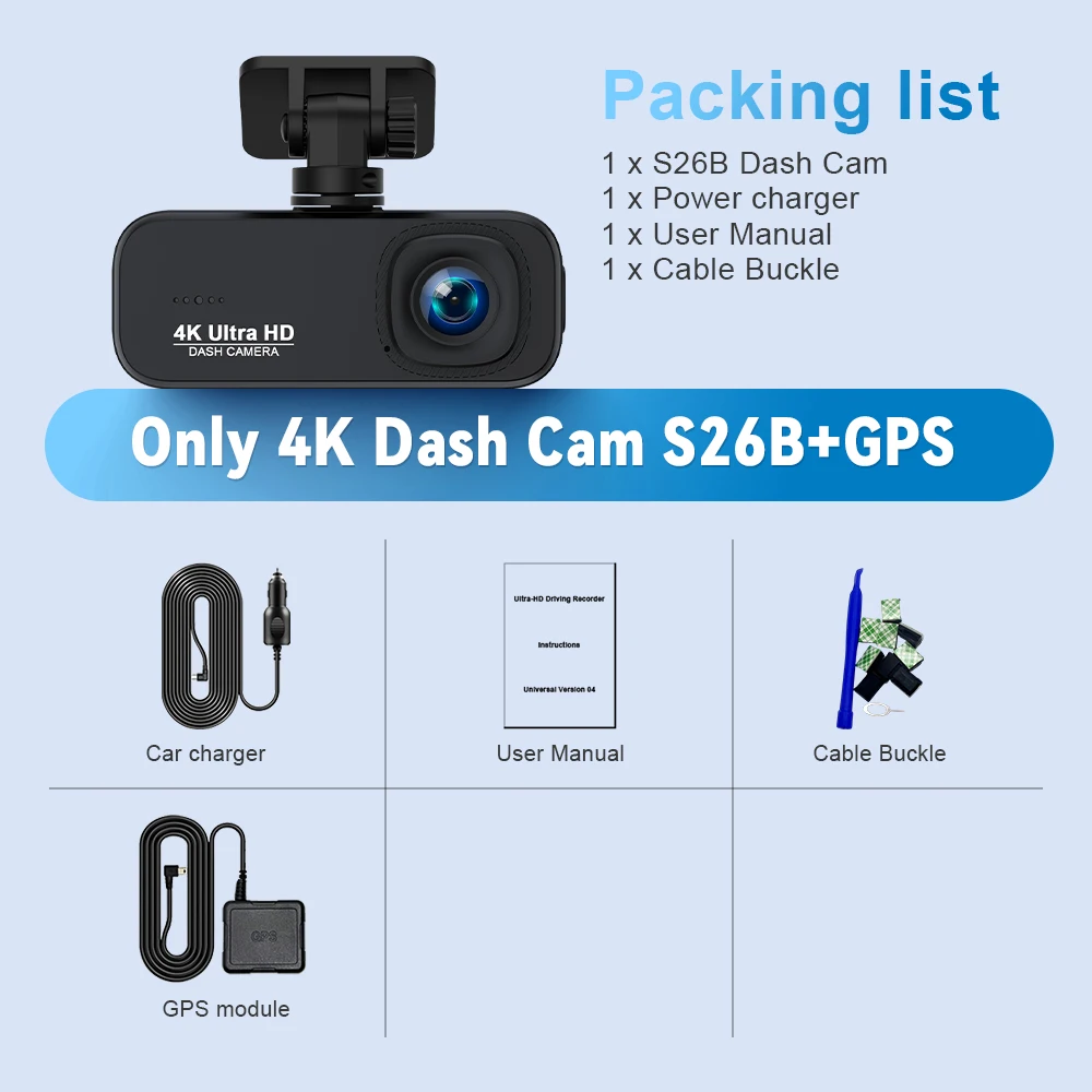 SOAM DASH CAM 전면 및 후면 4K/1080P 주차 대시 170 24H 앱 내장 G센서 WIFI 카메라 모드 WDR 야간  자동차용-모바일 11번가