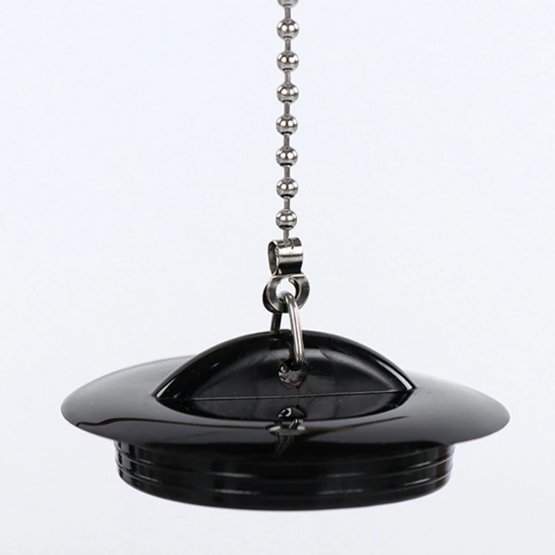Tub Drain Stopper with Chain Rubber Bath Plug Drain Tub Stopper Bathroom Sink Plug for Home Hotel Bathroom Durable Drop Shipping