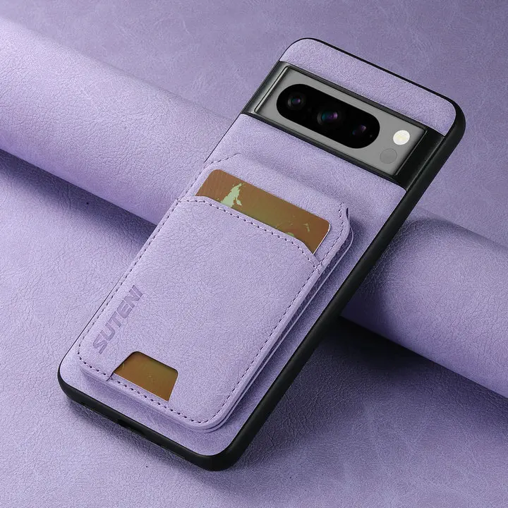 Shockproof Leather Card Holder Wallet Case - Pixel Pro XL 5G