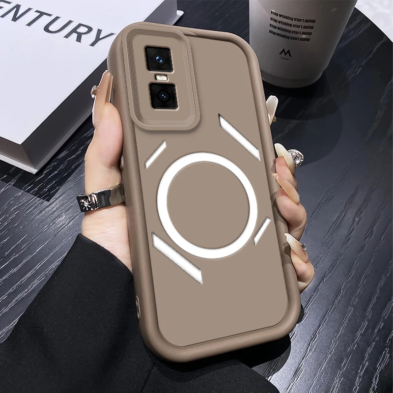 Enhanced Anti-Drop TPU Silicone Phone Case with Magnetic Sticker