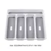 Flatware Tableware Silverware Drawer Organizer with Non-slip TPR Linings Non-Slip Utensil Organizer Plastic Cutlery Tray 6