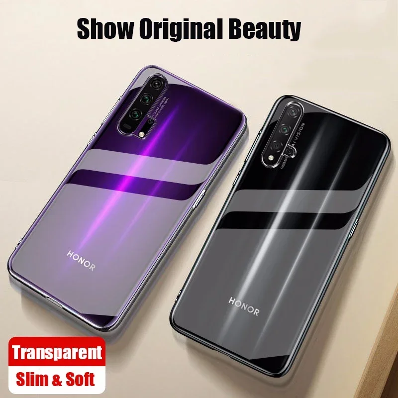 Shockproof Transparent Silicone Phone Case - Clear TPU Back Cover