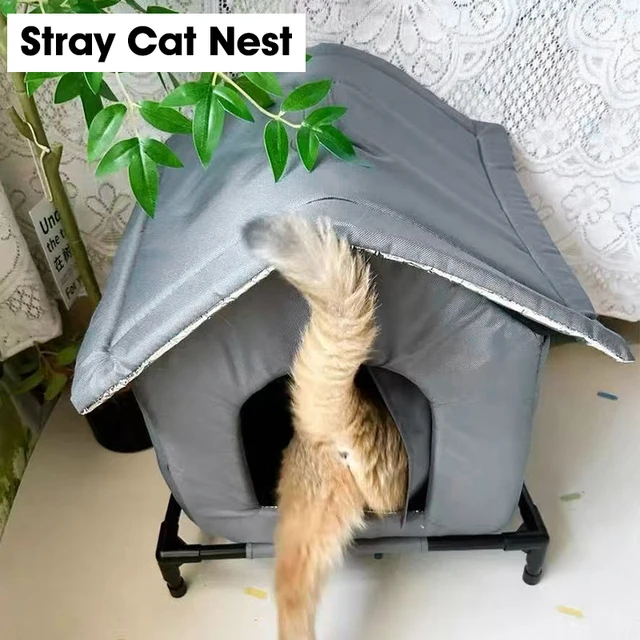 Stray Cat dog House Waterproof Elevated Kitty Pet House Pad Outdoor Winter Warm Pet Cave Washable Weatherproof Cat Shelter Stray Cat dog House Waterproof Elevated Kitty Pet House Pad Outdoor Winter Warm Pet Cave Washable Weatherproof Cat Shelter
