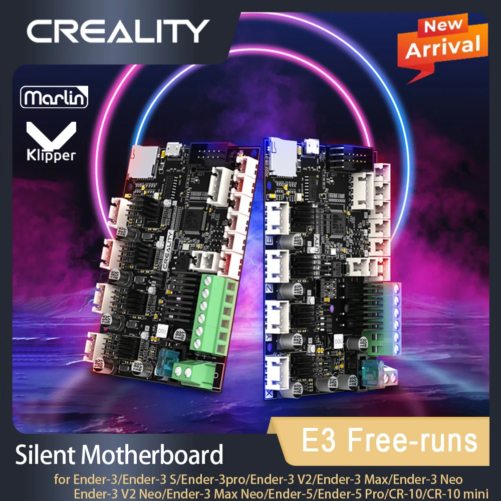 Crealidade-motherboard Silent Suporte Necessário Upgrade Firmware Marlin & Klipper Github Open Source Code Novidades Arrival e3