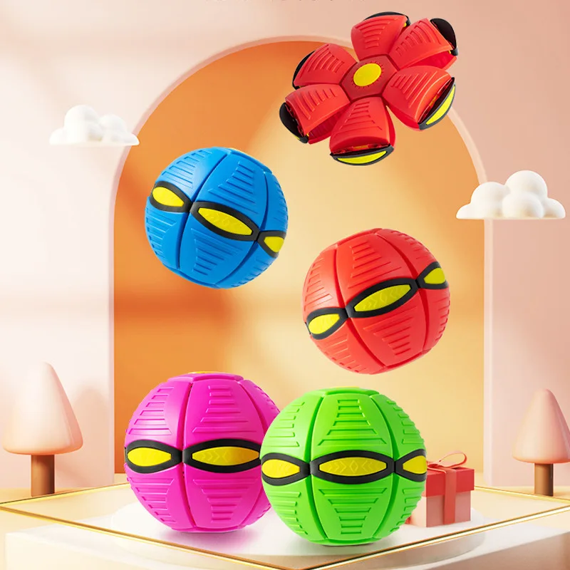

Flying UFO Flat Throw Disc Ball Portable Flying Saucer Toys Stomp Magic Ball Children Sport Toy Decompression Beach Game Ball