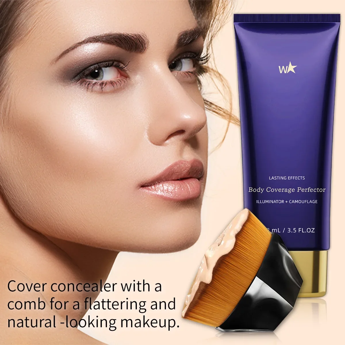 Description Picture 3 of itemFace Body Tattoo Mask Liquid Concealer Cream Waterproof Sweat-proof Longlasting Tattoo Birthmark Coverage Full Coverage Makeup