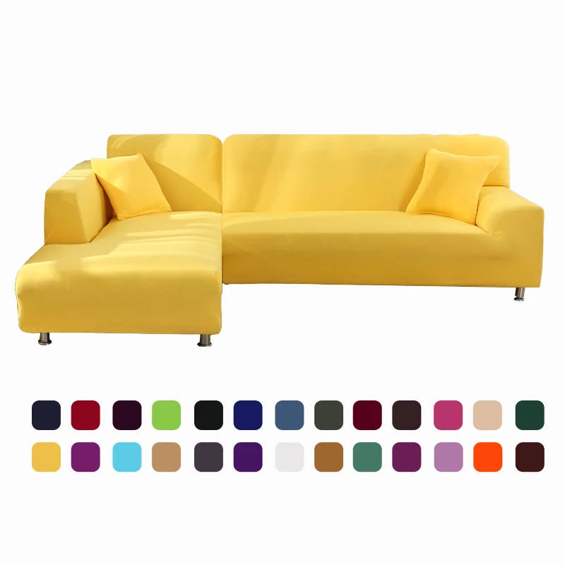 Solid Color Elastic Spandex Slipcovers Couch Cover Stretch Sofa Towel