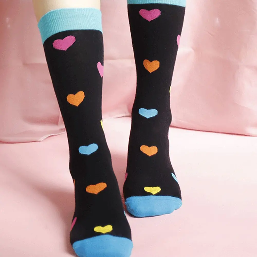 

Fashion College Style Sweet Winter And Autumn Female Long Tube Socks Heart Pattern Cotton Socks