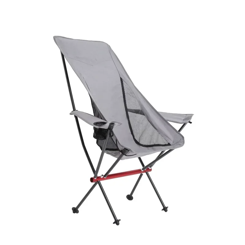 Outdoor Folding Portable Backrest Moon Chair Lightweight Camping All Aluminum Alloy Stool Outdoor Beach Chair Travel Furniture