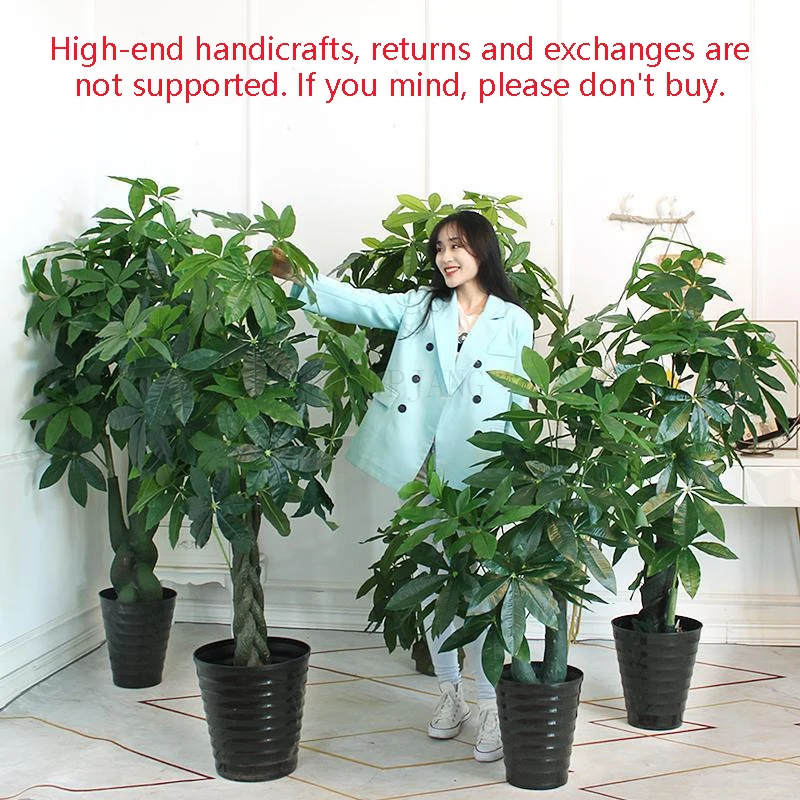 

Simulation Green Plants Fortune Tree Living Room Interior Decoration Fake Tree Landscape Large Plastic Bonsai Art Products