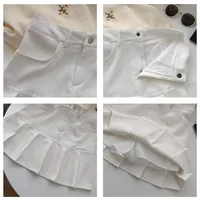 Pleated Skirt Women Y2k Harajuku White Pencil Skirt Uniforms Safety Pants Summer Solid Color Casual Mini Kawaii Skirt Fashion - Image 6