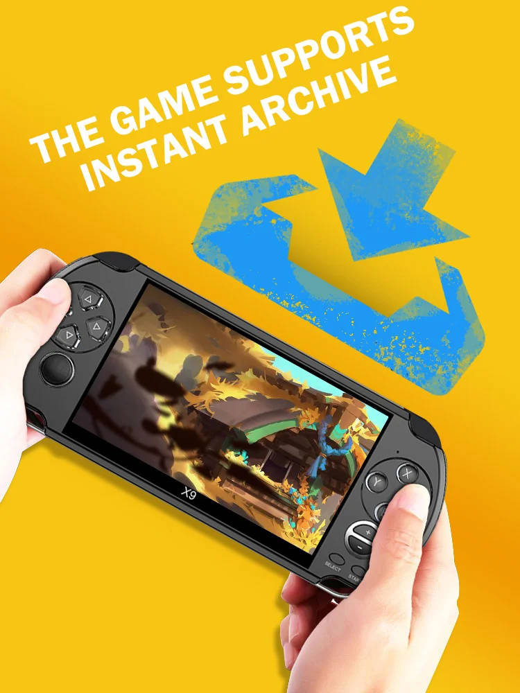 X1 / x9 / X12 handheld game console PSP nostalgic GBA / NES handheld game console 5-inch large screen handheld