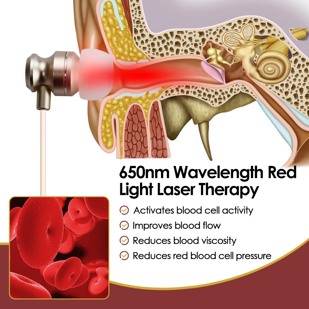 Red Light Laser Ear Therapy Device For Tinnitus Relief_voghion.com