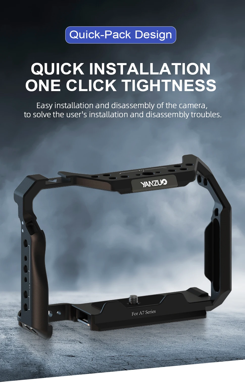 A7M4 Camera Protection Frame Shooting Stabilizer 1/4 Locating Hole Camera Cage f