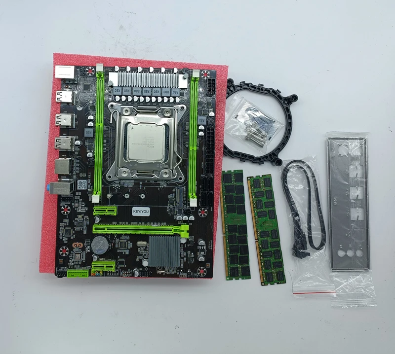 X79 마더보드 Xombo 키트 세트, LGA 2011 Xeon E5 2640 CPU DDR3 32GB (2PCs * 16GB) 1600MHz 메모리 E5 2640 컴퓨터 마더보드