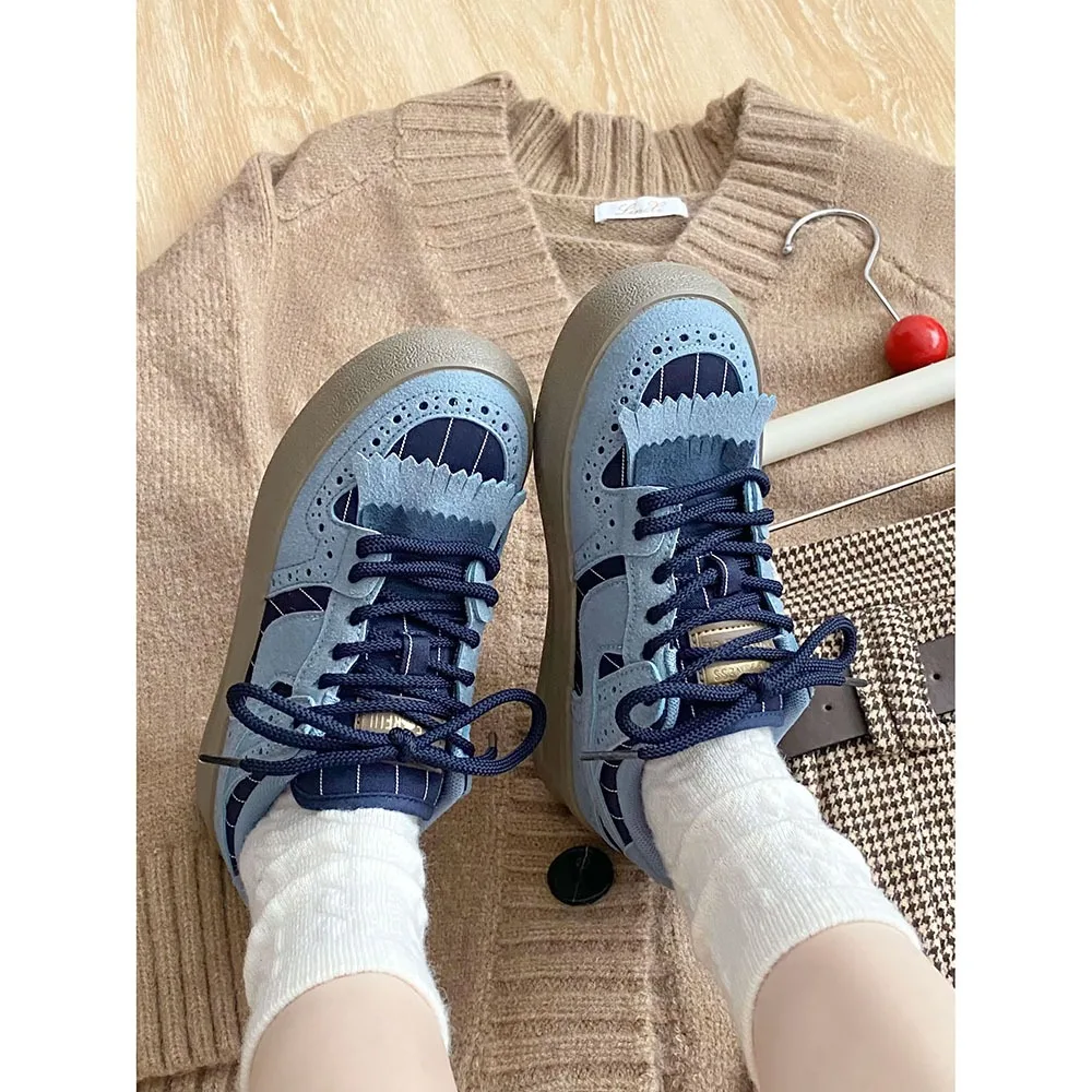 Retro Tassel Women Canvas Shoes 2024 Spring New High-end Mixed Colors Top Women Casual Shoes Breathable Shoes for Sports 24-166