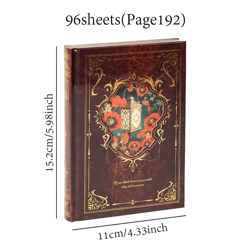 Mr.Paper 1 Book Vintage Style Notebook Set Gold Foil Writing Pad For Journaling Note Taking Retro Stationery Paper Sheets - 4