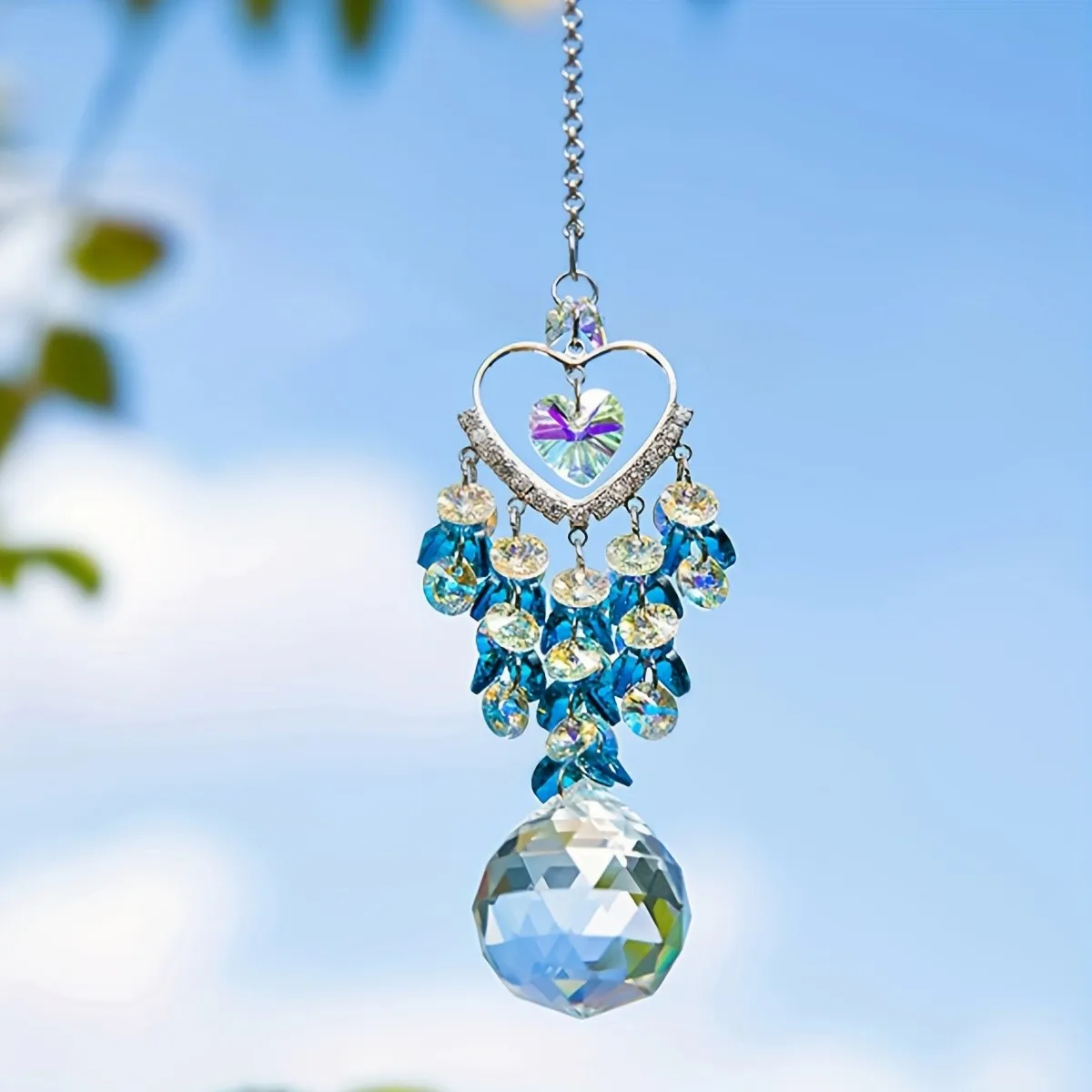 Sun Catcher Sun Catchers Crystal Pendant 1pc satellite diamond crystal sun catcher prism ball pendant car hanging home decor pendants