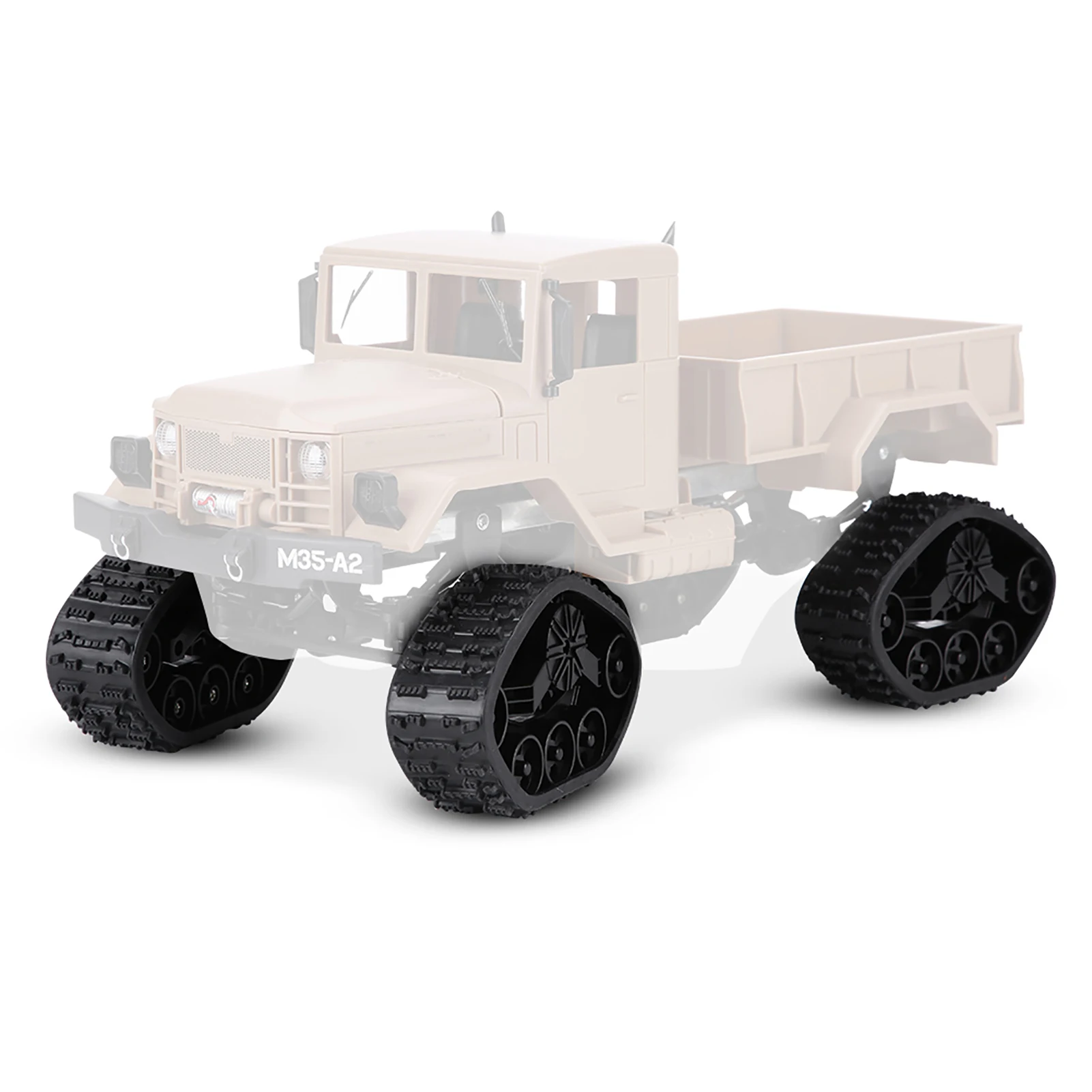 4pcs RC Car Tire Wheel Rubber Crawler Tyre for WPL 1/16 RC Military Truck Military Truck Tyre RC Accessory RC Car Upgrade Parts