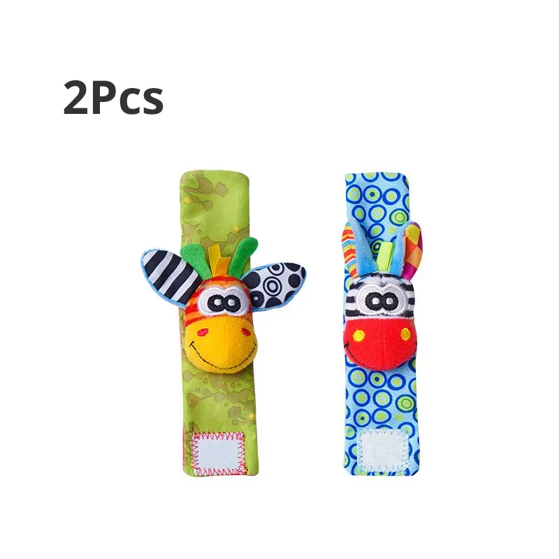 Puzzle wristband, 2Pcs baby decorative visual auditory enlightenment rattle