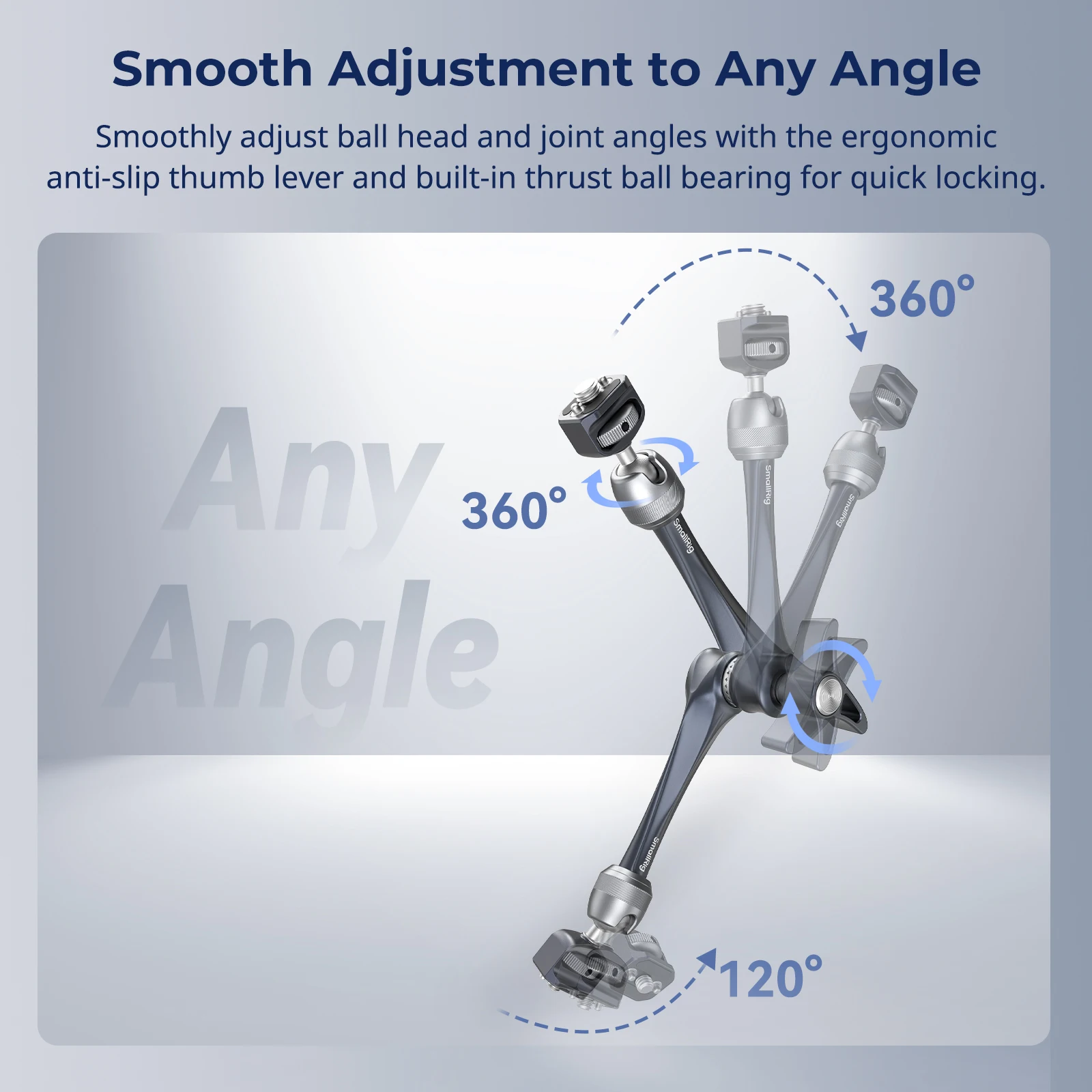 SmallRig 로제트 매직 암(11) ARRI 위치 조정 나사 포함, 모니터, LED 조명, 마이크, 휴대폰, 아이패드 4900 장착 가능