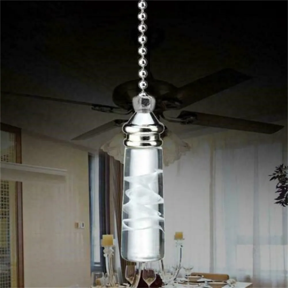 

Unique Crystal Handle Bathroom Ceiling Light Switch Pull Cord String Beautiful Rotating Effect Brightens up Your Room