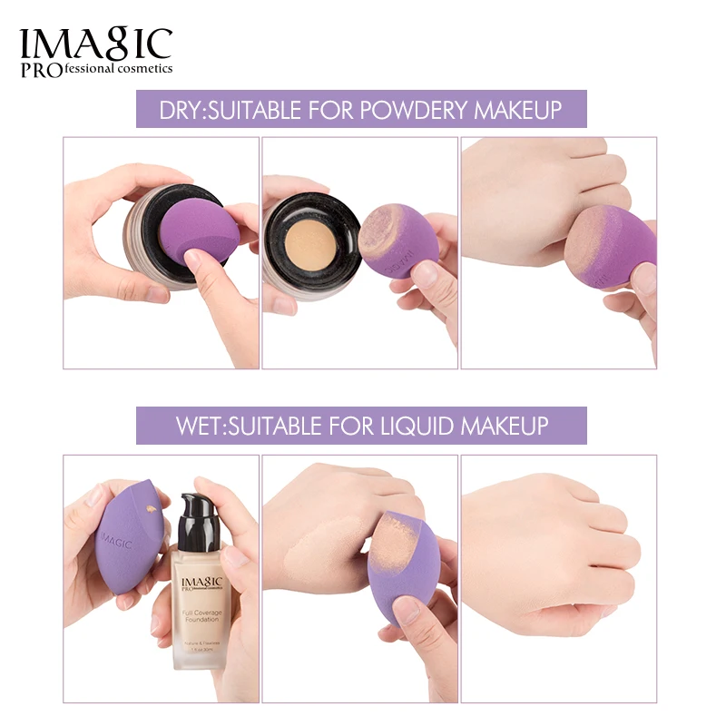 IMAGIC-esponja para Base de maquillaje, herramienta de maquillaje suave y uniformemente compatible con principiantes, cosmética