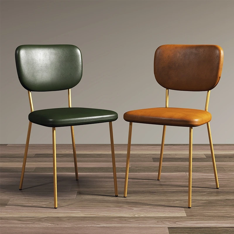 

Light Luxury Chairs Living Room Modern Simple Home Backrest Chair Relaxing Chair Nordic Restaurant Ins Iron Art Makeup Chair