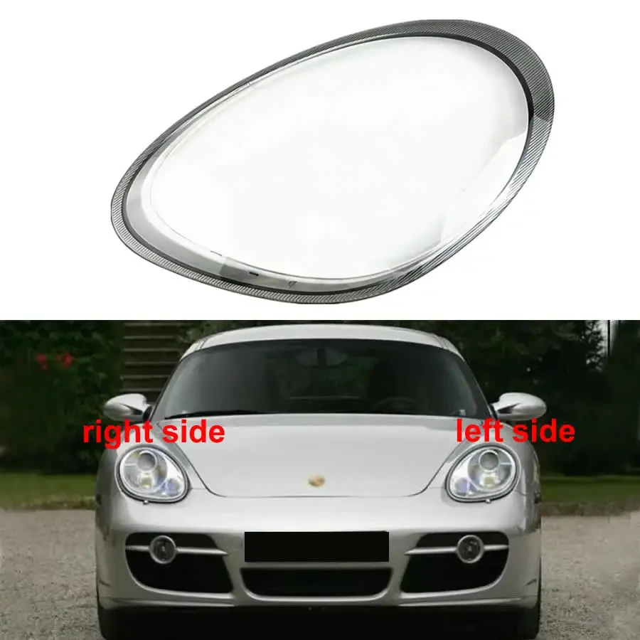 

For Porsche Cayman Boxster 987 2004-2007 Front Headlight Cover Transparent Lampshade Lamp Lens Headlamp Shell Plexiglass