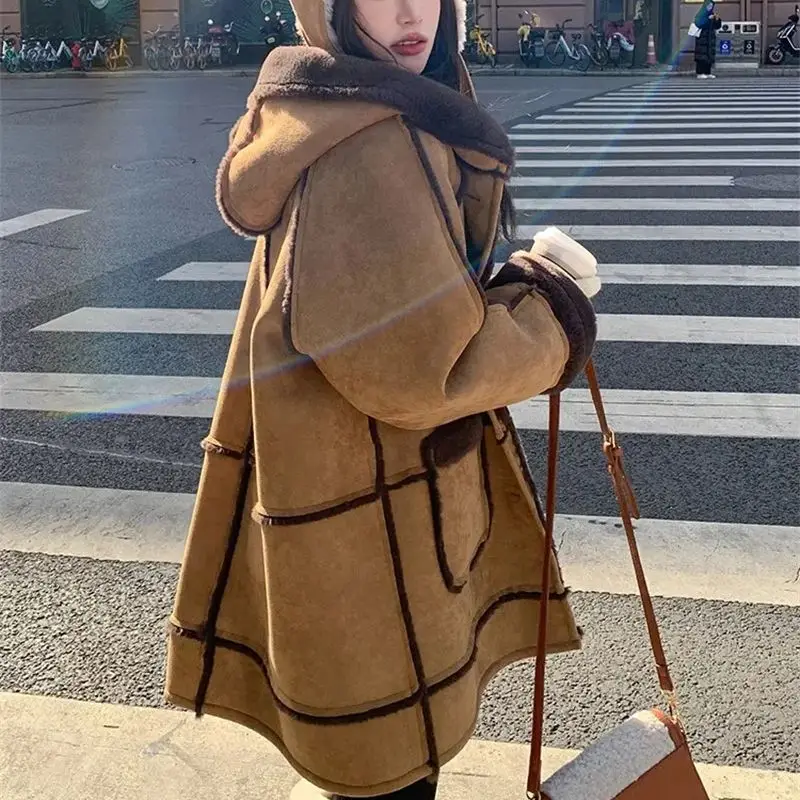 Maillard Lamb Wool Coat Women's Leather Wool One piece 2024 Winter