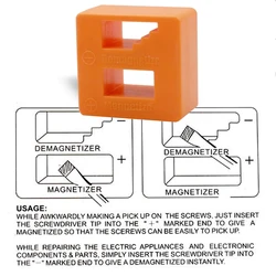 Magnetic Precision Tool for Fast Screw and Drill Bit Management (Orange)