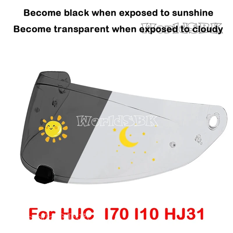 

Photochromic Visor for HJC I70 I10 HJ-31 Helmet Glasses Screen Shield Windshield Accessories Parts Autochromic Lens
