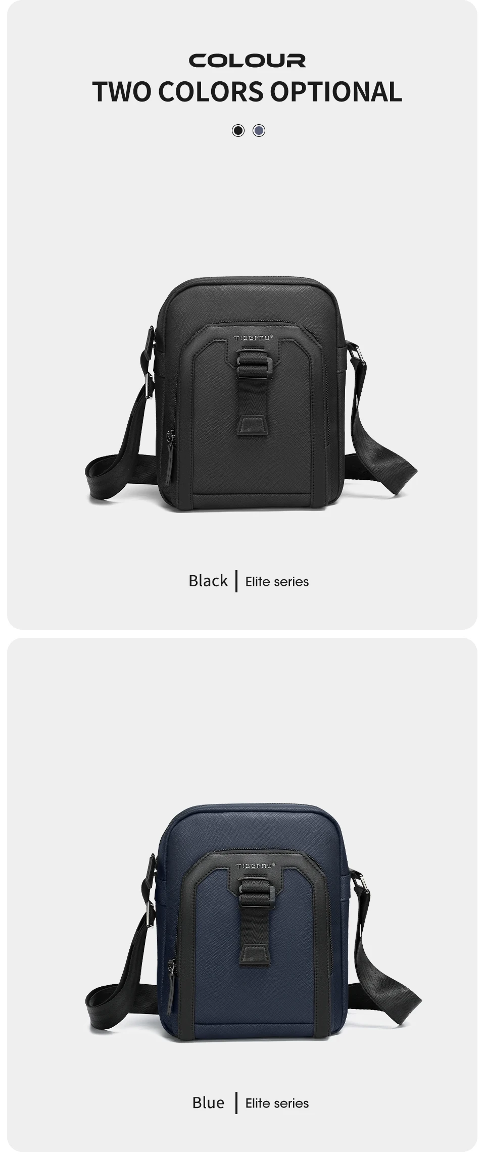 Tigernu Herren Messenger Bags Herren Oxford Bags Wasserdichte Umhängetasche 7,9 Zoll iPad Mini Bag Herren Reisetasche Umhängetaschen Elite Series – Detail 7