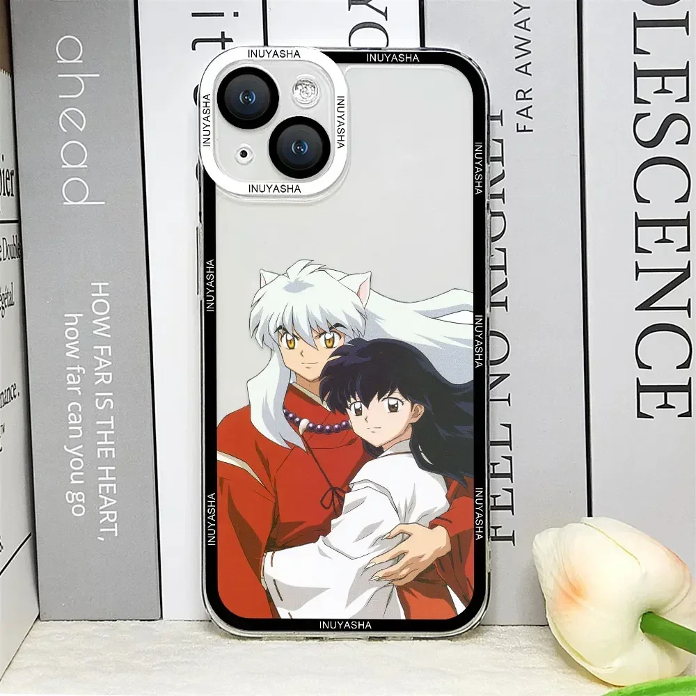 thumbnail image 1 of Funda de teléfono de Anime japonés Inuyasha Higurash para IPhone 16, 15, 14, 13, 12, 11 Pro Max, Mini, XS, X, 7, 8Plus, SE2, cubierta suave transparente, 1 of 5