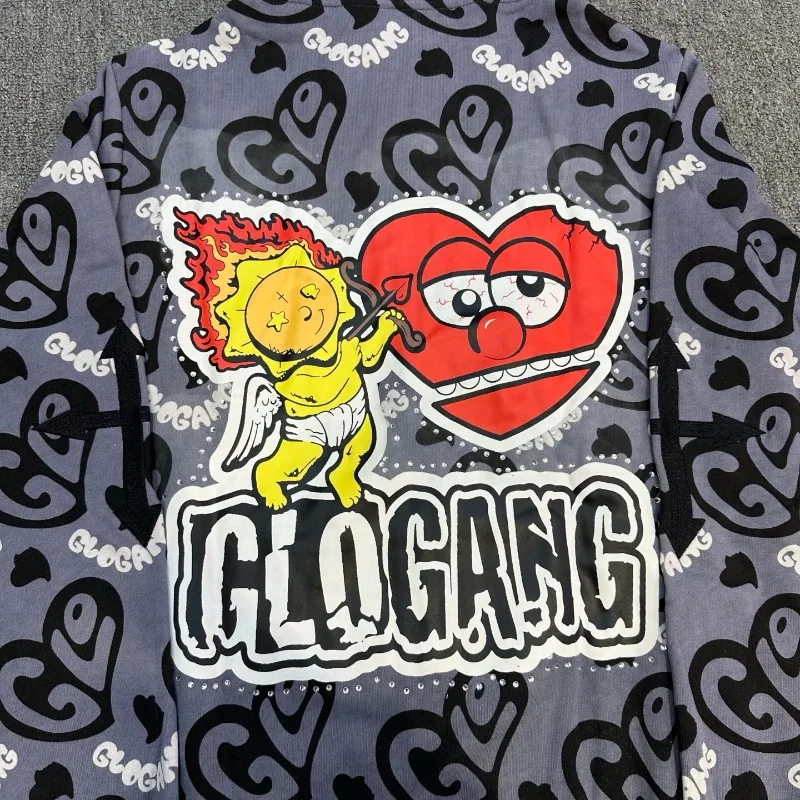 Unisex Glo Gang Zip Hoodie Cartoon Graphic Print Street