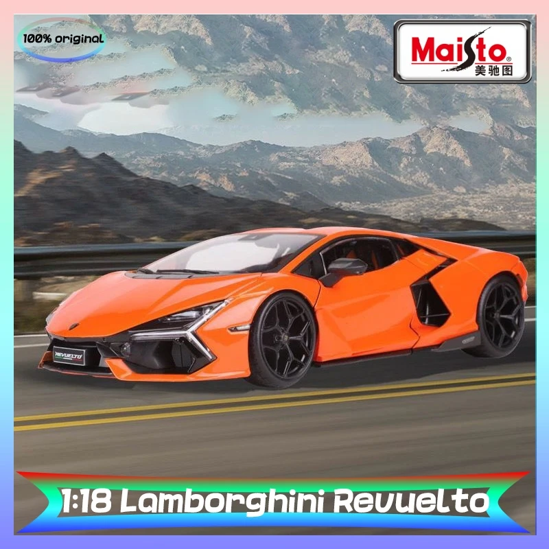 

Лидер продаж, новый продукт Maisto 1:18 Lamborghini Revuelto, спортивный автомобиль, литый под давлением, модель из сплава, роскошный автомобиль, коллекционные игрушечные украшения
