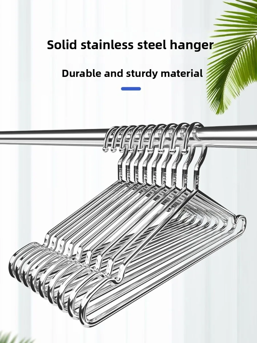 Stainl Steel Clothes Hanger Thiened Home Use Clothes Drng Ra  Heavy Du Clothesline Holder Metal Hanger