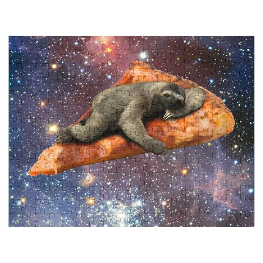 

Pizza Sloth In Space Jigsaw Puzzle Anime Jigsaw Puzzle Wood Photo Personalized Personalised Puzzle