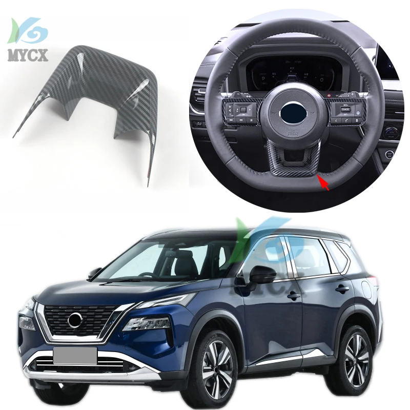 Car Interior Volante Emblema Sticker Styling Abs Chrome Sticker Case Per Nissan X-Trail X Trail Xtrail T33 2021 2022