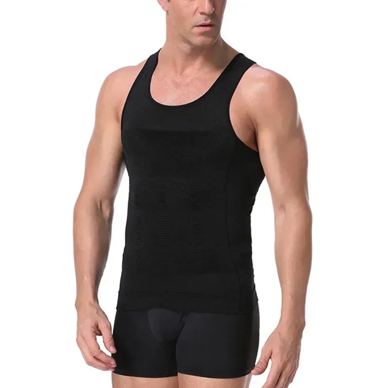 

Men Correction Shaper Control Tank Corset Shaperwear Waist Body Vest Top Tummy Back Slimming Trainer 2021 Abdomen Posture Shirt