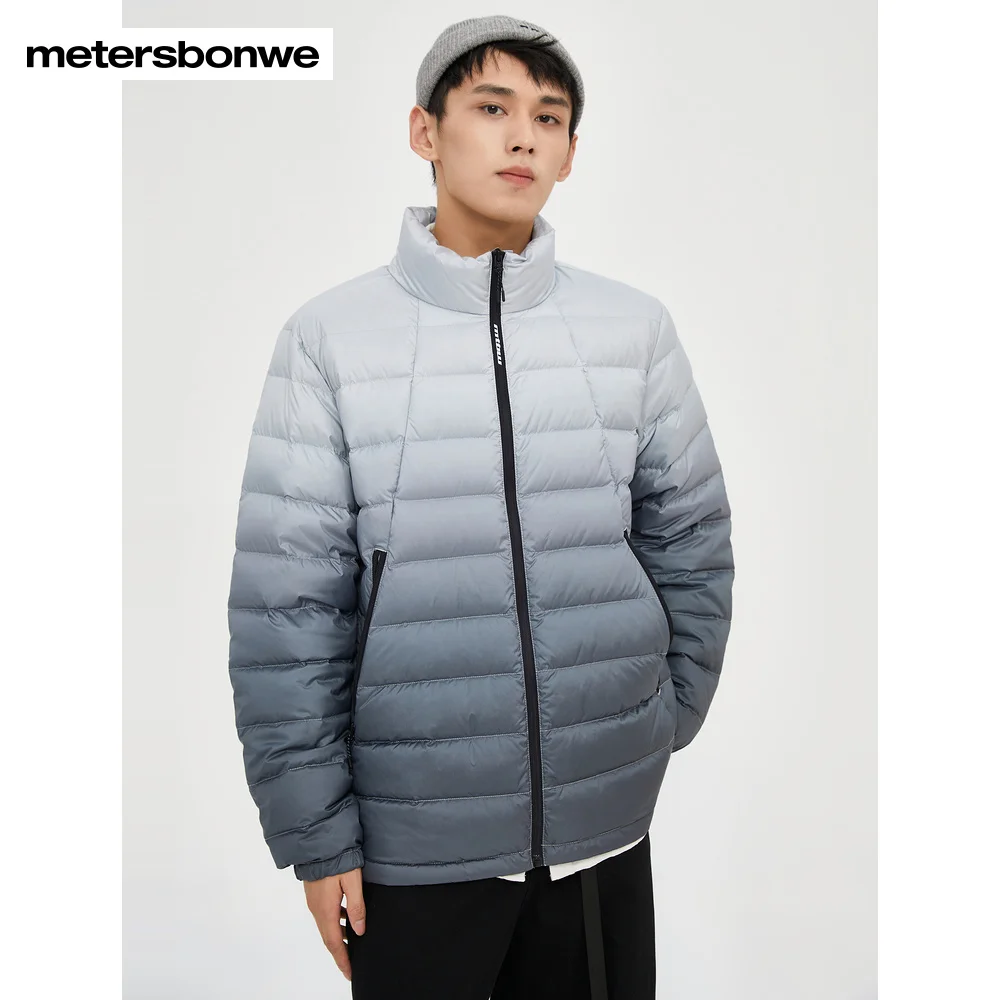 Metersbonwe Men's 22New Winter Multi Color Lightweight Down Jackets Stand Collar Ultra Light Warm Wear Youth Casual Outwear