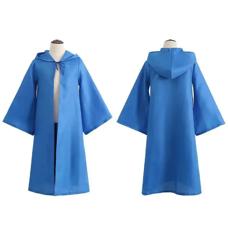 

Adult Kids Halloween Wizard Cloak Cosplay Costume Monk Hooded Robes Cloak Cape Friar Medieval Renaissance Priest Black White