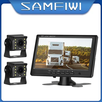 Monitor per auto da 7 pollici Schermo per auto Display AHD Telecamera di backup per mietitre camper Parcheggio per camion Telecamere per sistema di retrovisione Monitor LCD TFT