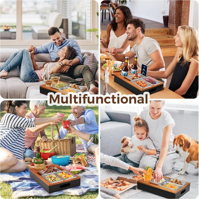 Sofa Wooden Snack Tray 6
