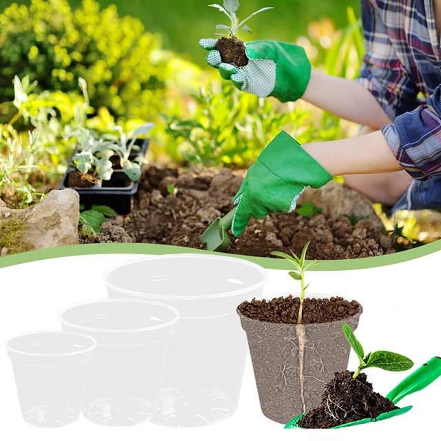 Kerek Ültetvényes Pot Orchidea Óvodai Konténer Ültetett Tiszta Kiindulási Edények - Image 2