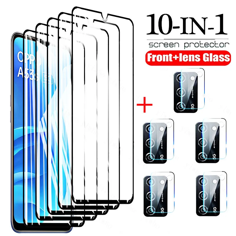 10IN1 Tempered Glass for Oppo A53 A53S 5g 6.52&quot Screen Protector on For A 53 53A 35A 53S CPH2127 6.5 Protective Film Lens | Мобильные