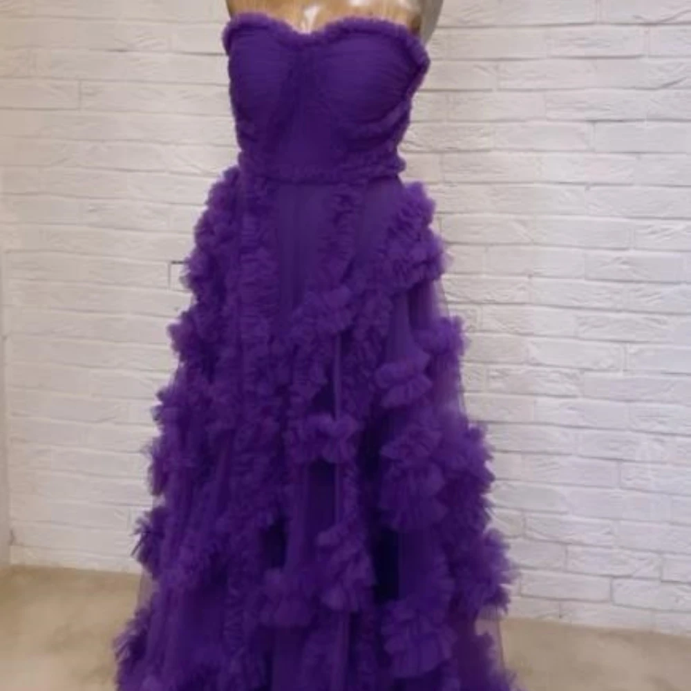 

Zhitomyr Exquisite High Quality Strapless Ball gown Layered Floor length Skirts Net/Tulle Prom Dresses