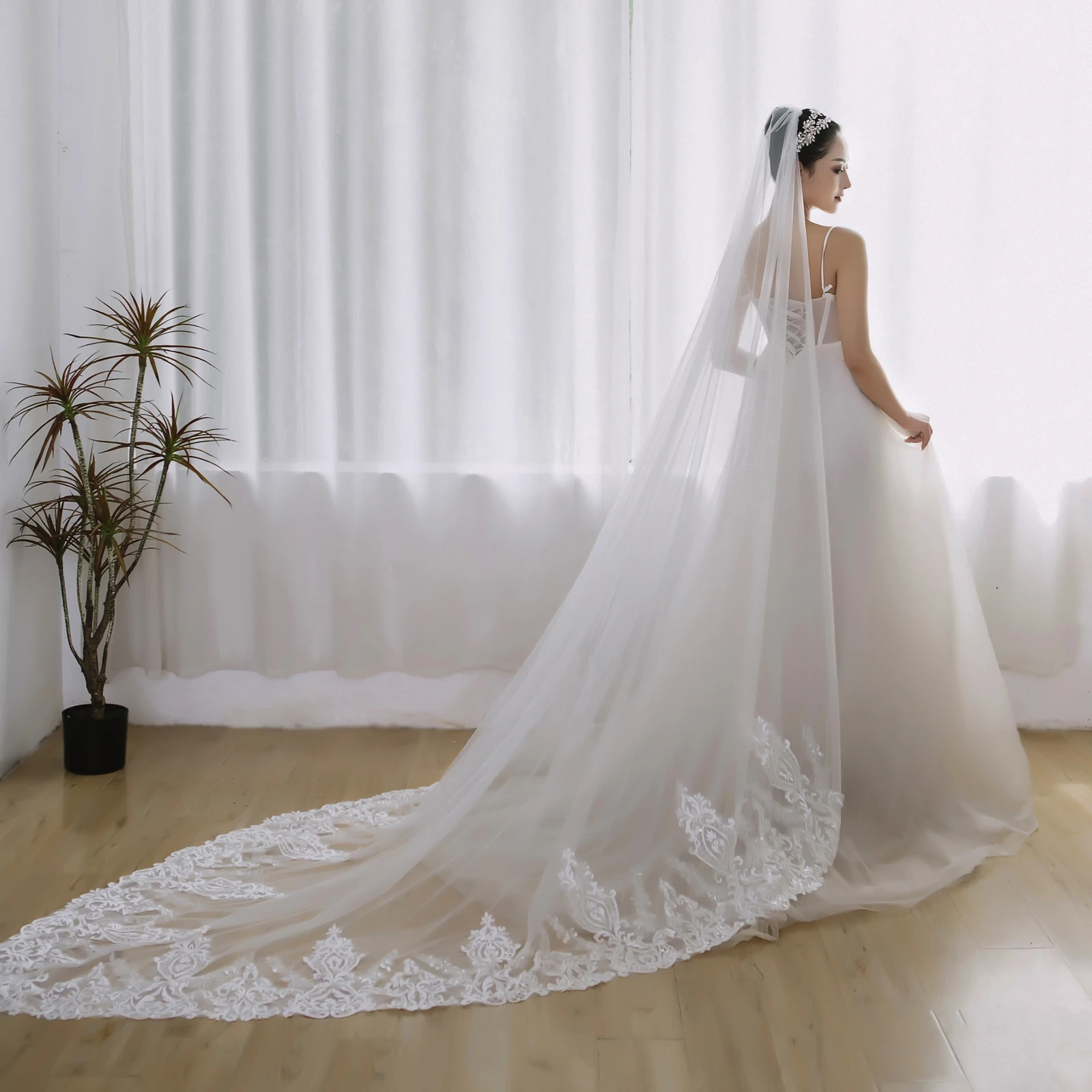 Llevar Velo Velos De Novia Medianos Velo De Novia Con Forma De V